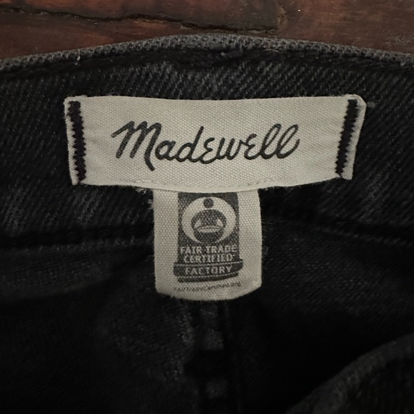 Madewell 10” High Rise Skinny Jeans in faded black, size 27P - Picture 6 of 10